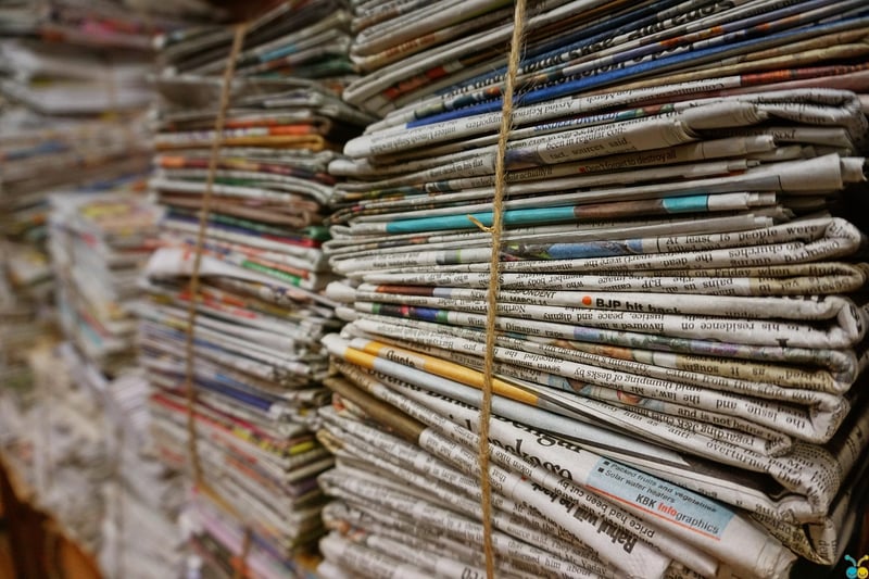 Newspaper Clutch Bags